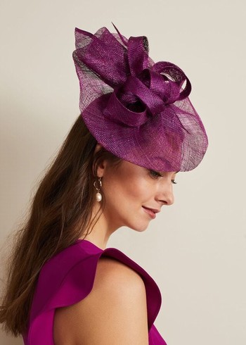 Phase Eight Freeform Bow Disc Fascinator Hats Purple USA | 6479152-PQ